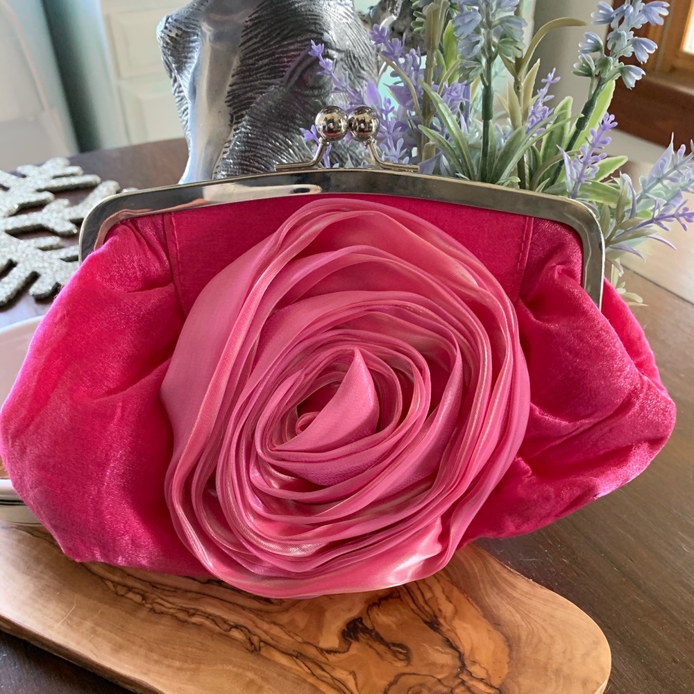 Pink clutch purse